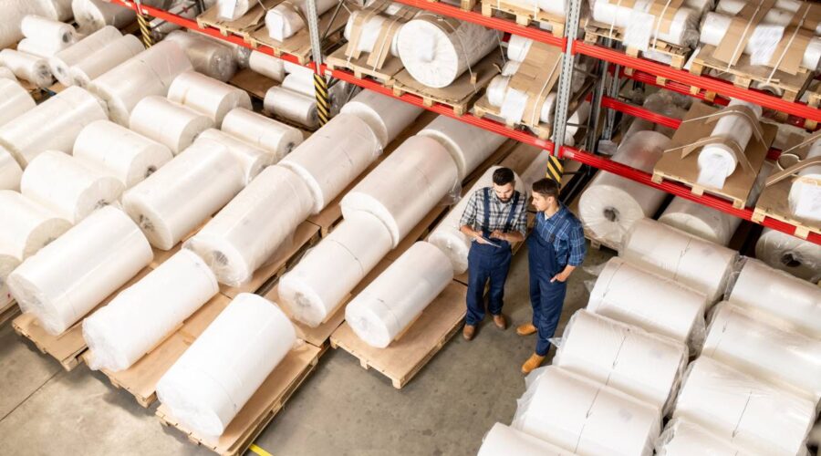 des rouleau de papier à bulle